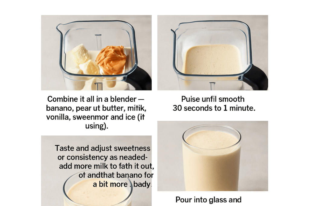 Homemade Peanut Butter and Banana Smoothie